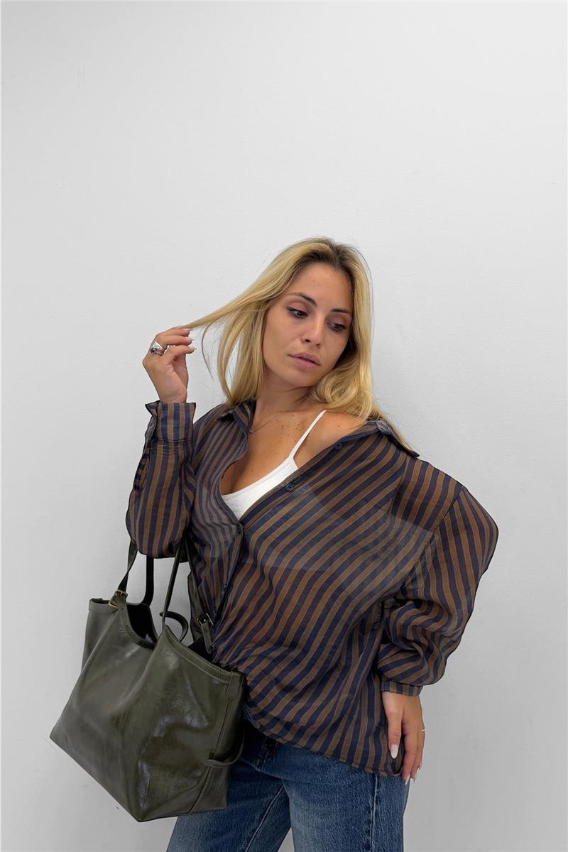 camicia leggermente trasparente trace
